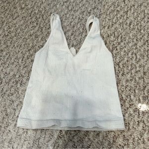 Nikibiki white seamless crop top tank one size